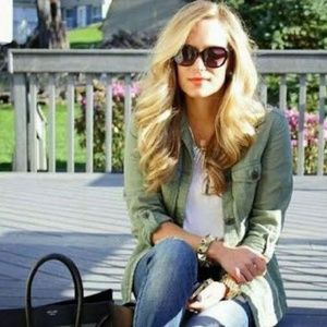 American Eagle Olive Green Utility Jacket Cardigan